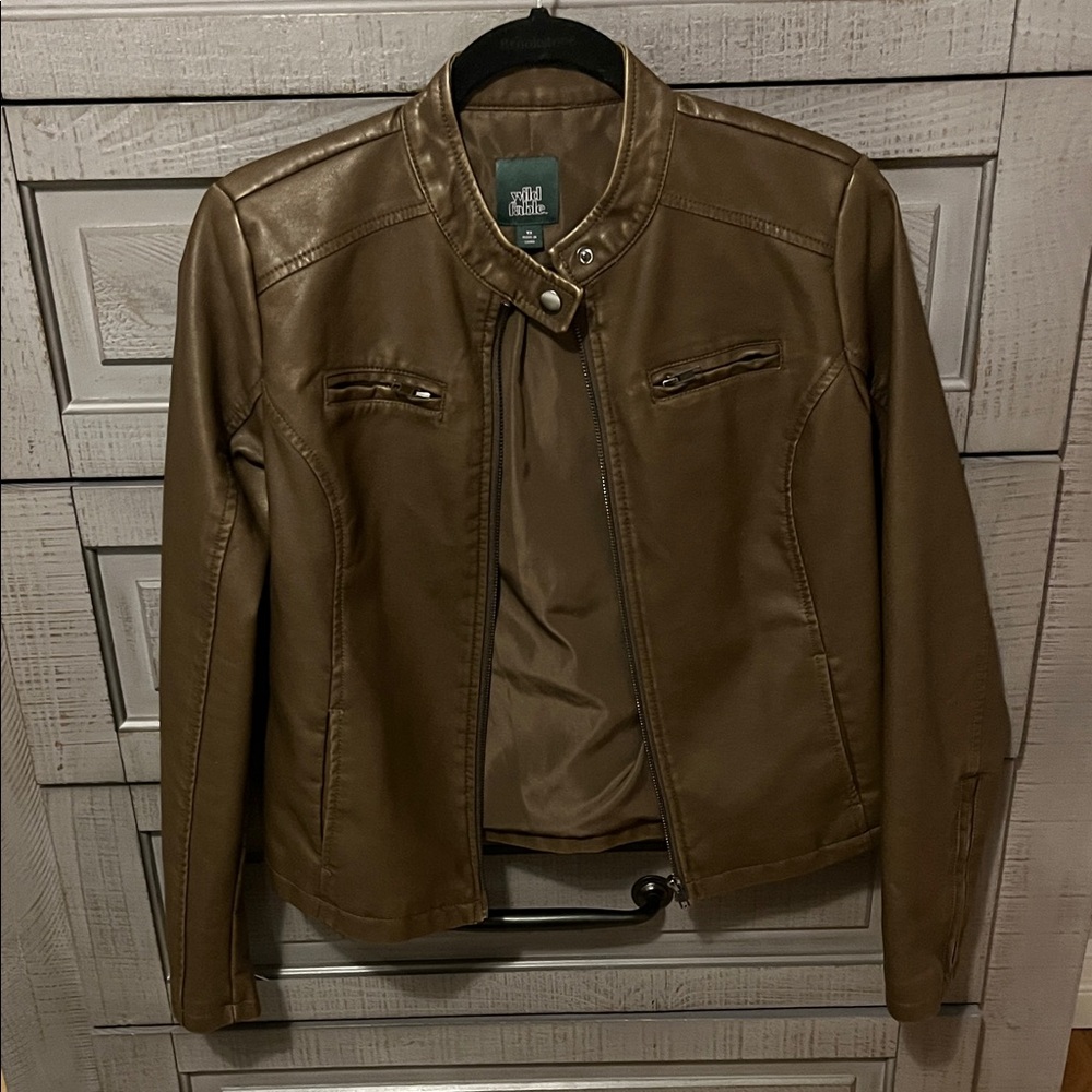 Wild Fable Tan Faux Leather Jacket